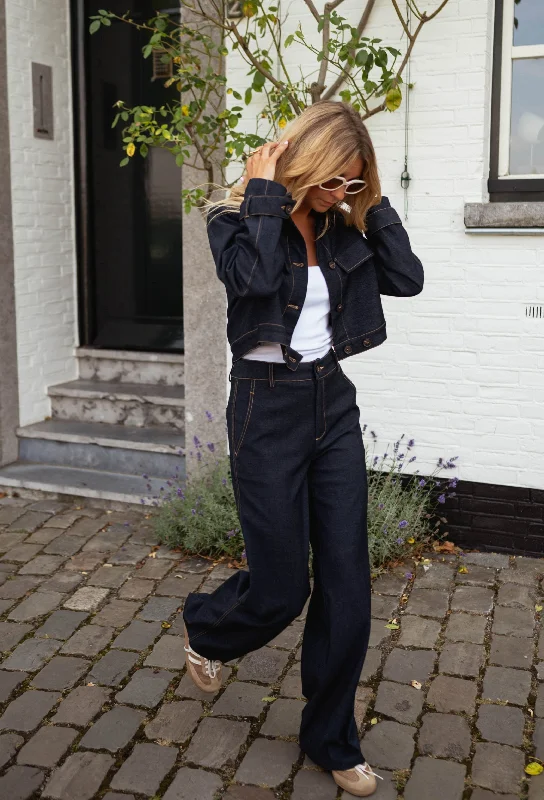 High-end Customization Blue Denim Tino Pants