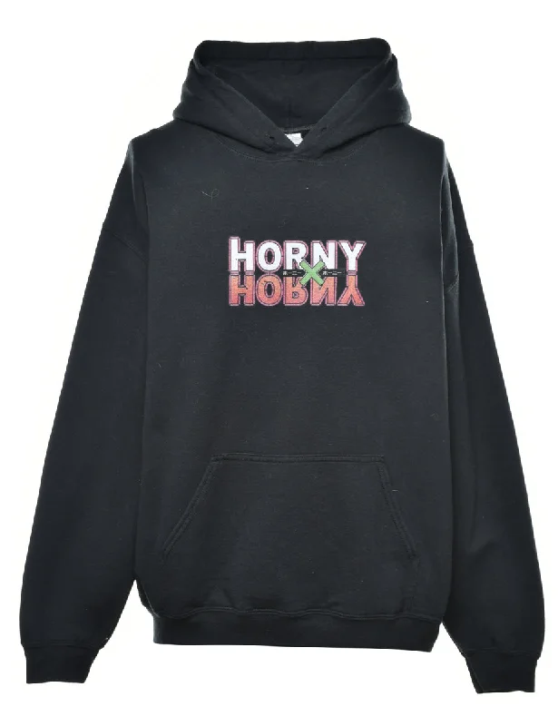 Comfortable Fashion Horny Printed Hoodie - L