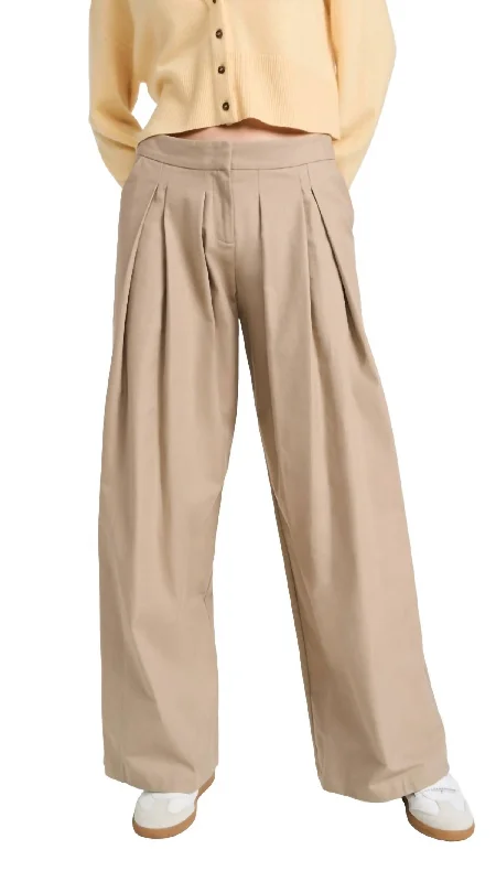 Fashionable And Fashionable Rum Pants In Natural