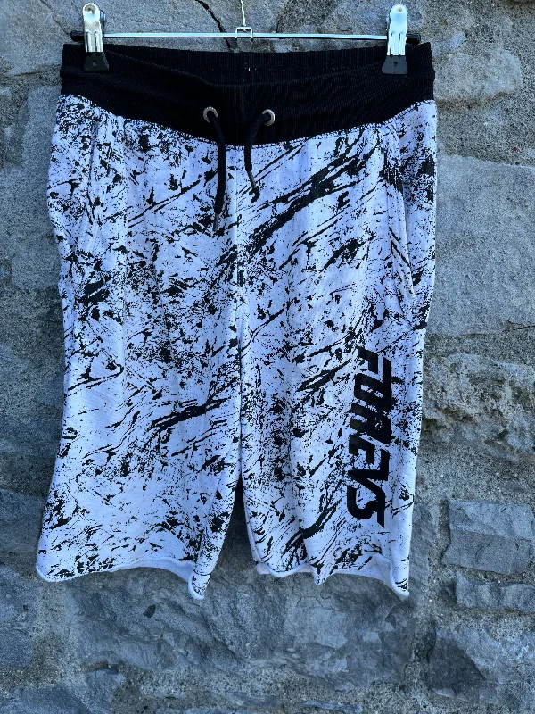 French Retro Black&white marble shorts   11-12y (146-152cm)