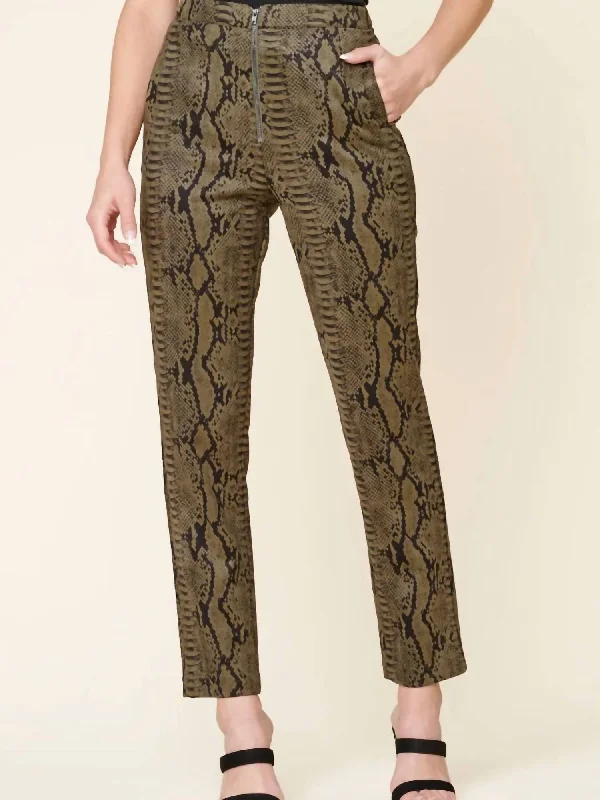 Breathable Comfort Born This Way Faux Pants In Olive