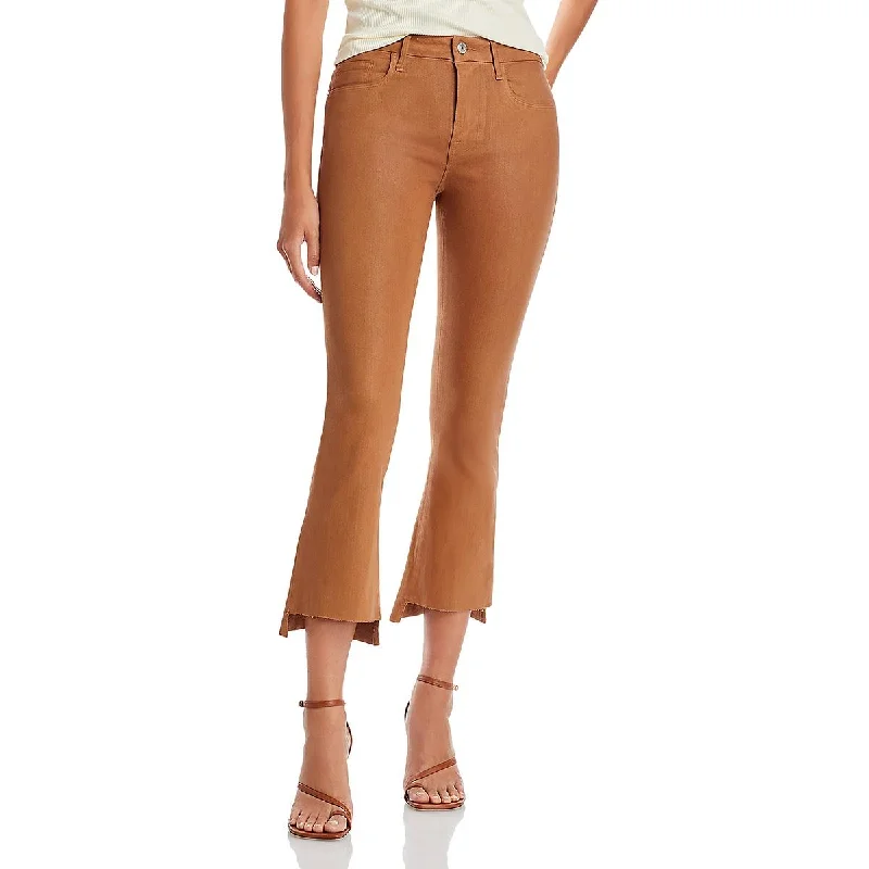 Floral Prints FRAME Womens Bootcut Mid-Rise Cropped Pants