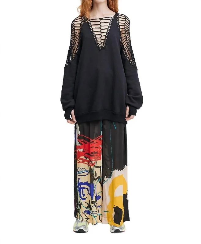 Classic Style Monet Pants In Street Art