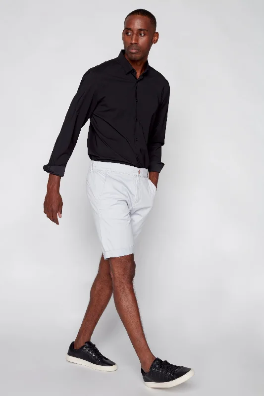 Warm Atmosphere BILLY - Elastic Waist Roll Up Shorts - Frost Blue