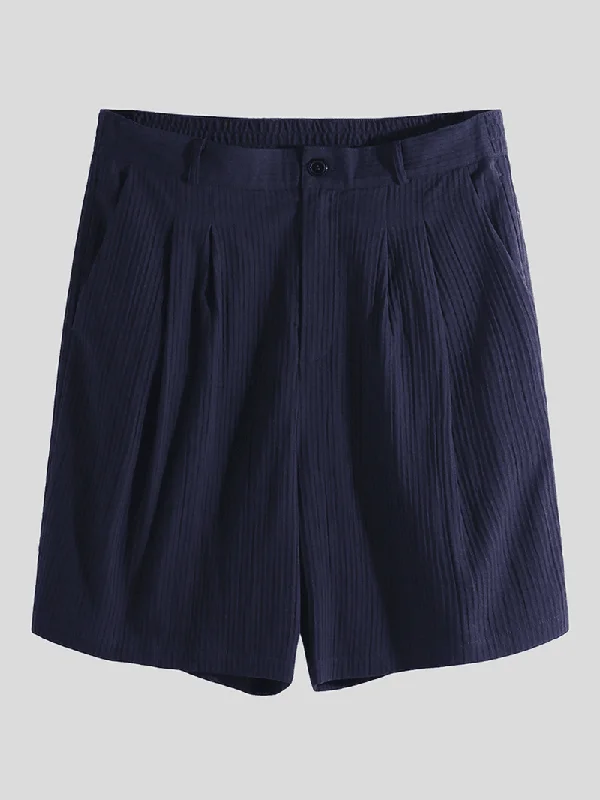 Classic Style Charmkpr Men Cotton Seersucker Relaxed Chino Shorts