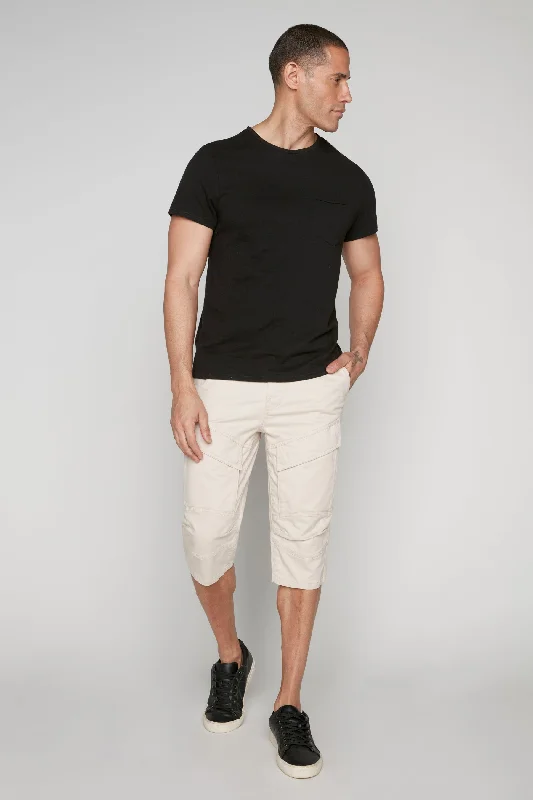 Exquisite Fabrics Men's 5-Pocket Cargo Capri Shorts - Sand