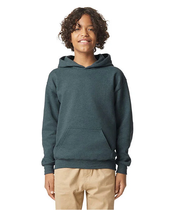 Effortless Wear SF500B - Gildan Youth Softstyle Midweight Fleece Hooded Sweatshirt | Dark Heather Effortless Wear SF500B - Gildan Youth Softstyle Midweight Fleece Hooded Sweatshirt | Dark Heather