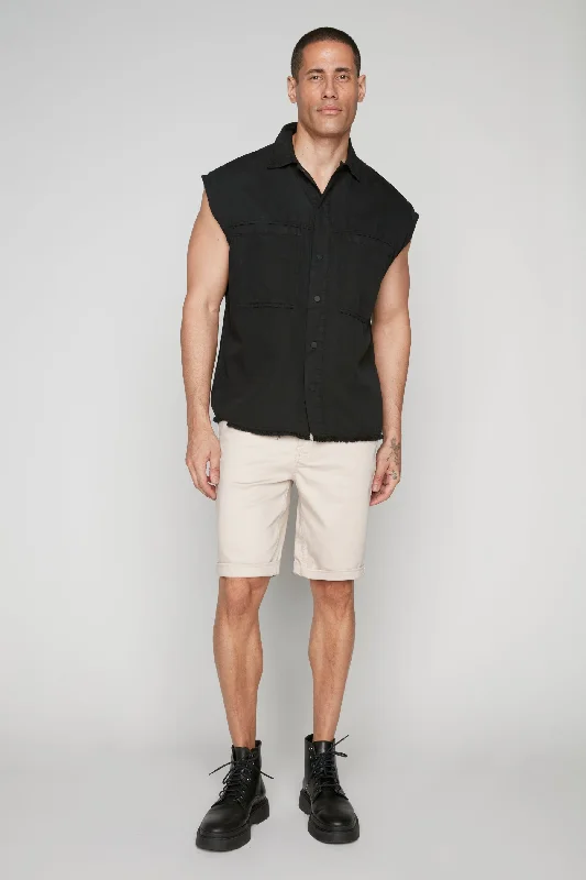 Exclusive Customization Men's Rolled-Up Denim Shorts - Sand