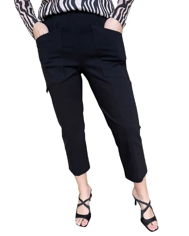 Avant-garde trend D Ring Crop Pant In Black