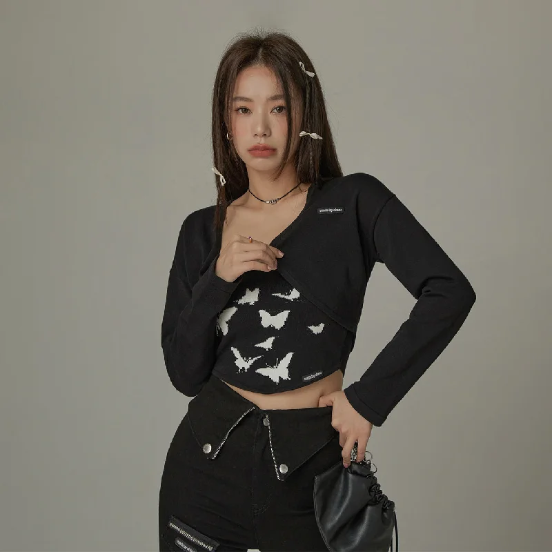 Youthful Vitality Back Ribbon Bolero Cardigan