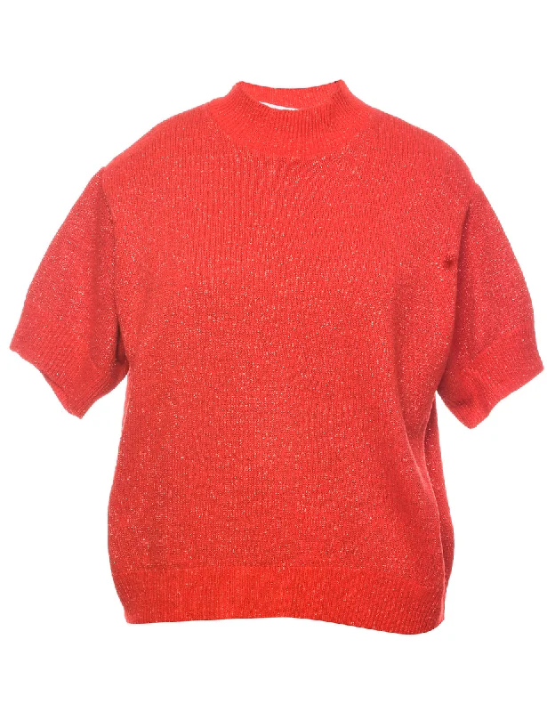 Simple Matching Lurex Thread Pattern Jumper - XL