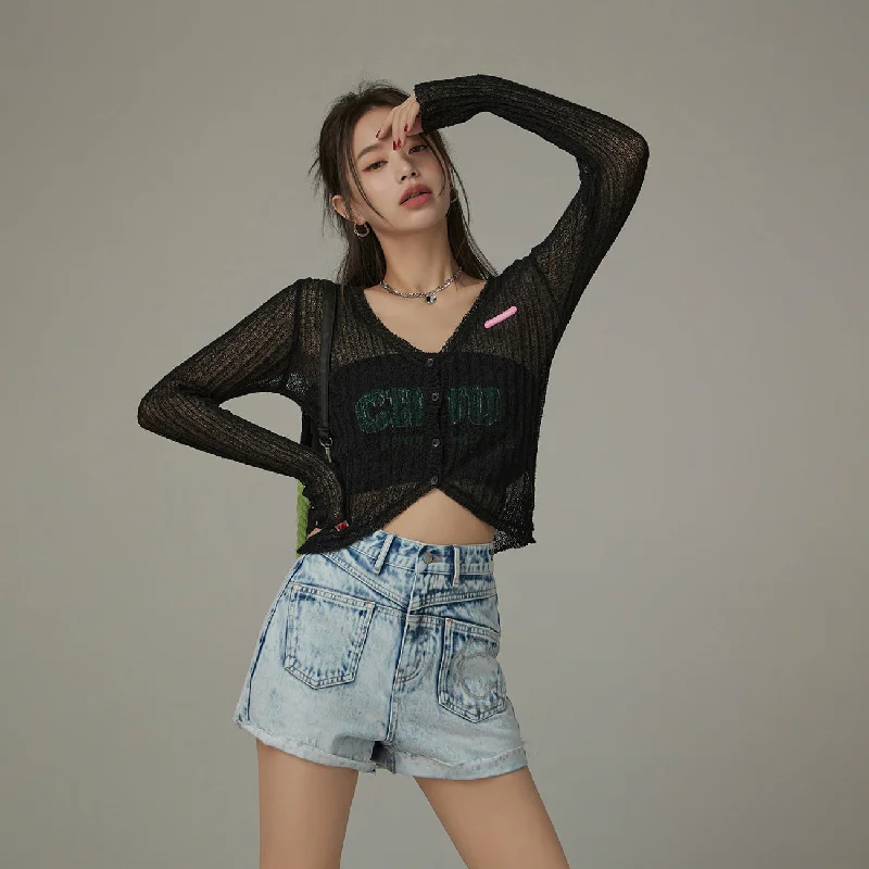 Trendy Items V-Neck Knit Cardigan