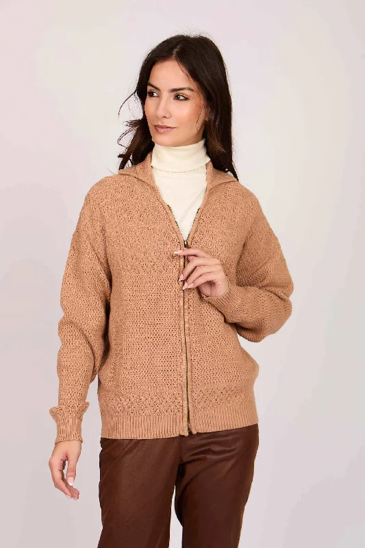 Relaxed Dresses Women Regular Fit Cardigan - Brown