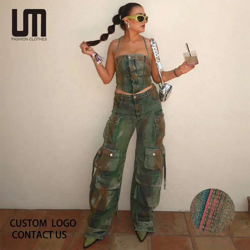 Effortless Comfort Liu Ming Fashion Autumn 2024 New Products Y2K Women Loose Oversized Multi Pocket Cargo Jeans Wide Leg Trousers Effortless Comfort Liu Ming Fashion Autumn 2024 New Products Y2K Women Loose Oversized Multi Pocket Cargo Jeans Wide Leg Trousers