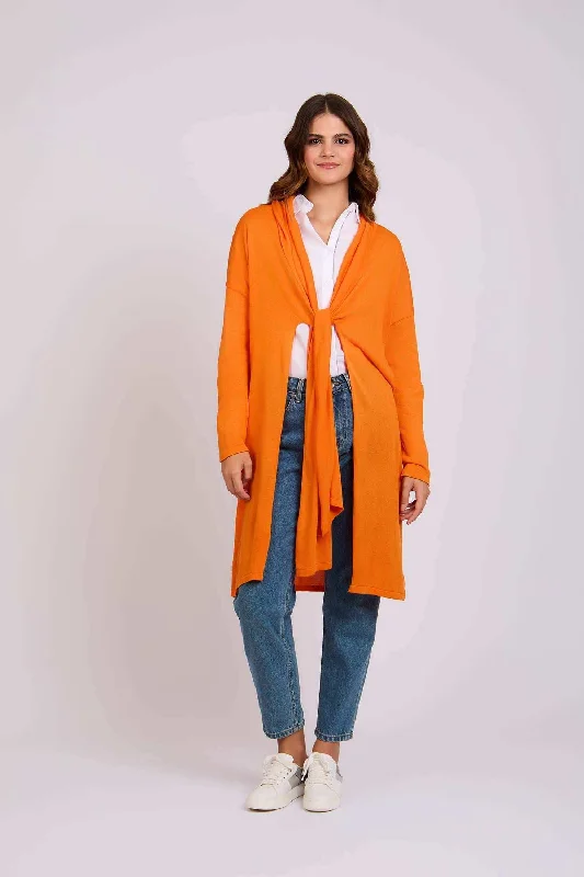 Easy Fashion Women Regular Fit Cardigan - Musk Orange