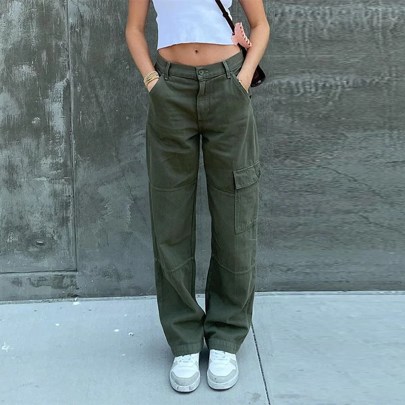 Stylish Ease Loose Casual Zipper High Waist Denim Jeans Women Wholesale