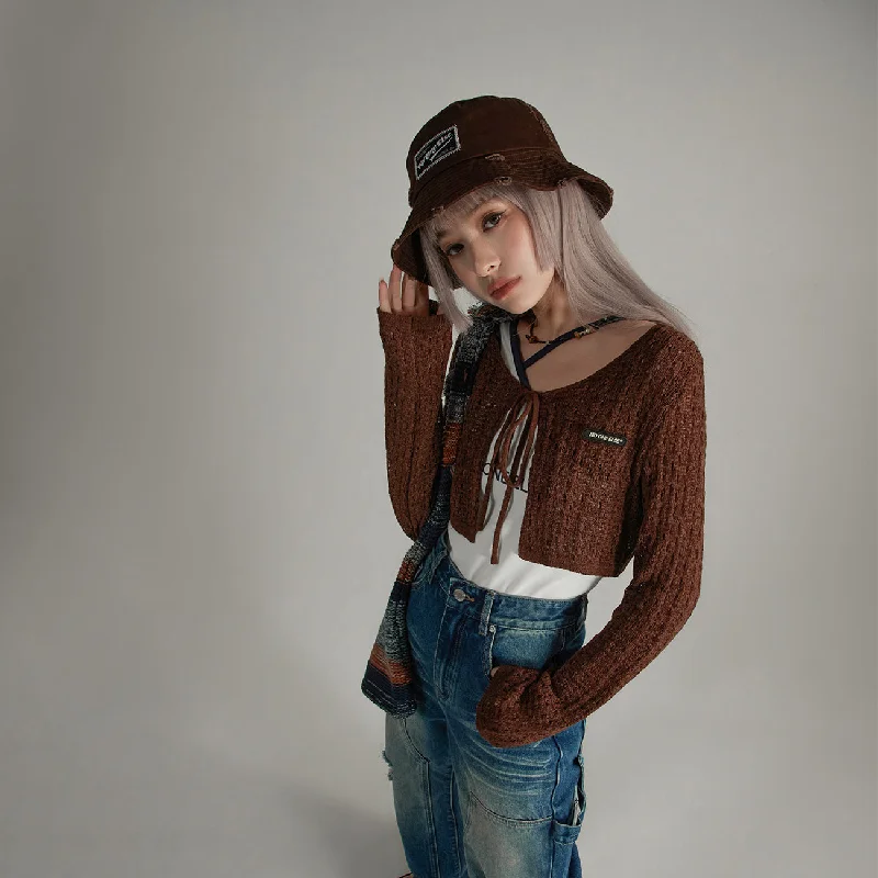 Youthful Style Bow Bolero Cardigan