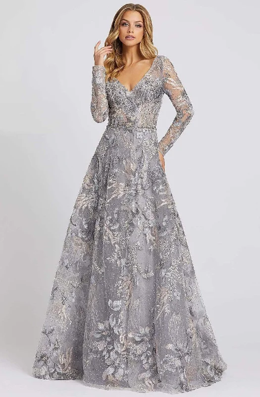 Carefree Style Mac Duggal Evening - 20214D Illusion Long Sleeve Mother of the Bride Gown Carefree Style Mac Duggal Evening - 20214D Illusion Long Sleeve Mother of the Bride Gown