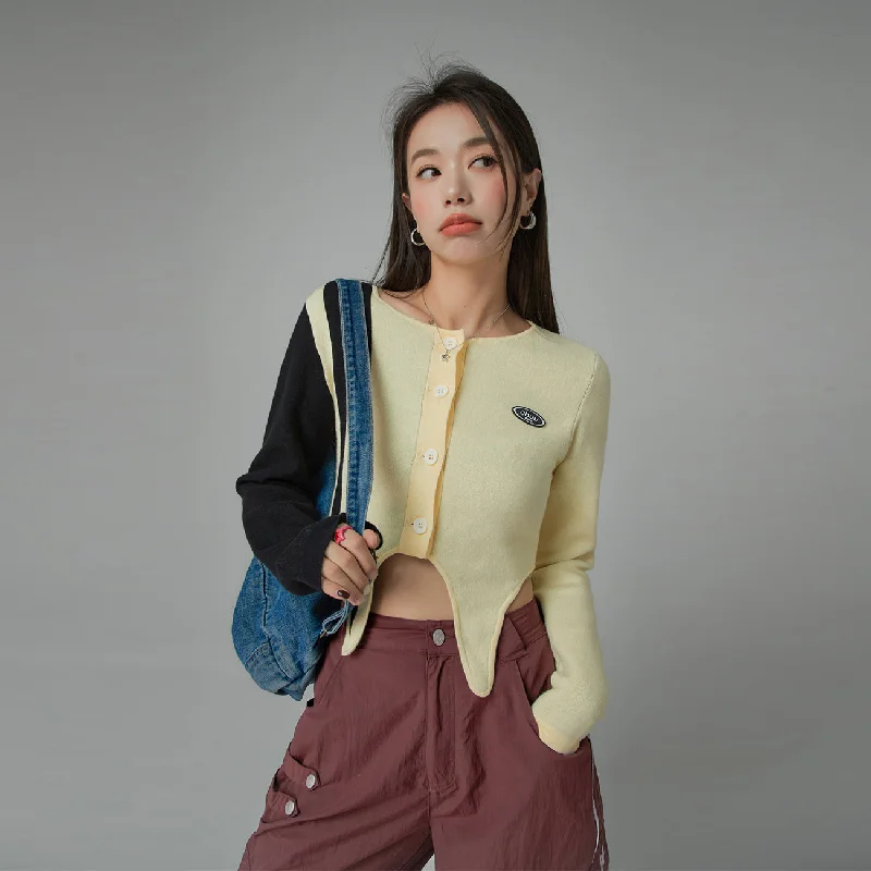 Dressing Tips Contrast Cropped Cardigan