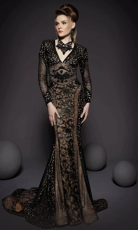 Avant-garde trend MNM Couture 2468 - Edgy-Style Laced Evening Gown