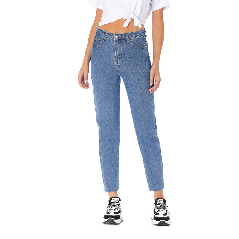 Warm Wear Women Jeans Casual Denim Pants Trousers Clothing Wholesale Vendor
