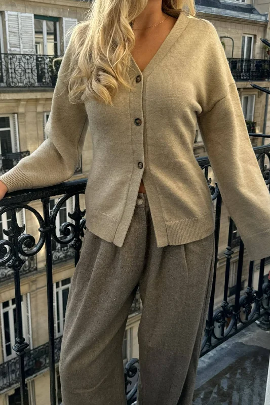 Trendy Comfort BYIC - Karmaic Fitted Cardigan - beige Beige