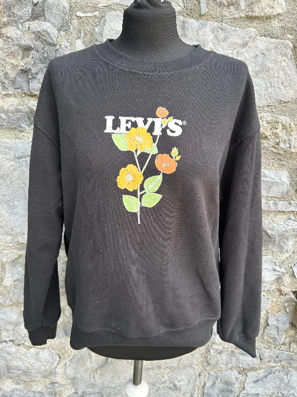 Classic Style Levi’s flowers black sweatshirt  uk 12-14