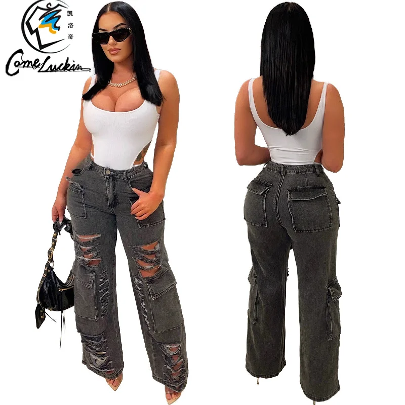 Trendy Comfort 2023 New Arrival Denim Jeans for Women Y2K Hollow out Pocket Denim Pants Streetwear Vintage Casual Loose Straight Denim Trousers Trendy Comfort 2023 New Arrival Denim Jeans for Women Y2K Hollow out Pocket Denim Pants Streetwear Vintage Casual Loose Straight Denim Trousers