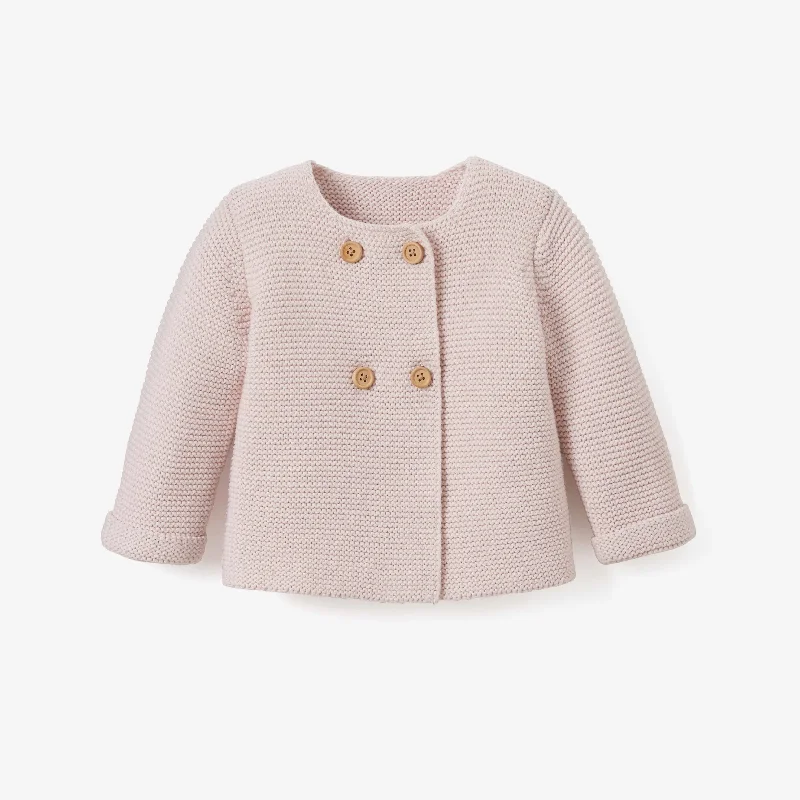 Cozy Layers Sofia & Finn Pale Pink Knit Baby Cardigan