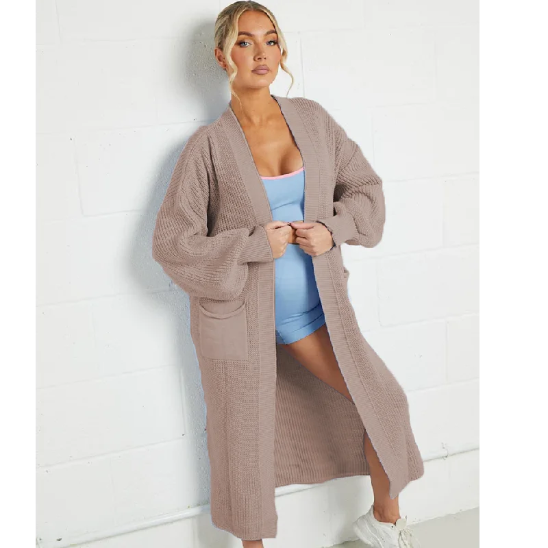 Cozy Pants MRK Luxe Khloe Balloon Sleeve Maxi Cardigan