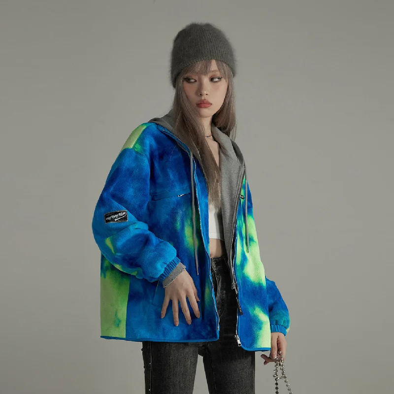 Weekend Wear Polar Fleece Zip-Up Overfit Cardigan
