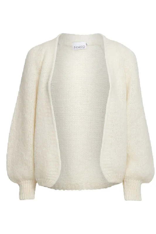 Tropical Style Noella - Fora Knit Cardigan - White
