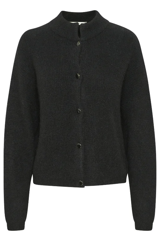 Embroidery Design Gestuz - AlphaGZ Short Cardigan NOOS - Black