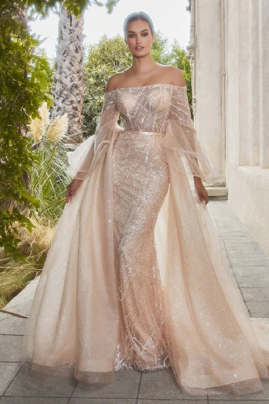 Comfortable and simple Glass Flared Sleeve Gown by Andrea & Leo Couture A1175 - Special Occasion Comfortable and simple Glass Flared Sleeve Gown by Andrea & Leo Couture A1175 - Special Occasion