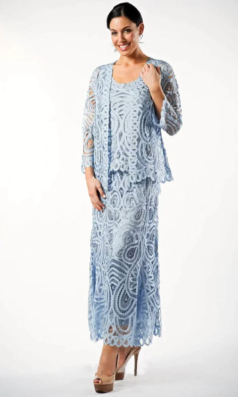 Celebrity Style Soulmates D7051 - Three Piece Paisley Jacket Tank And Skirt Set