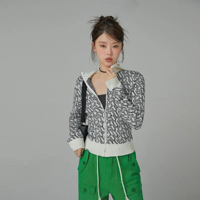 Effortless Style Running To You Zip-Up Knit Cardigan