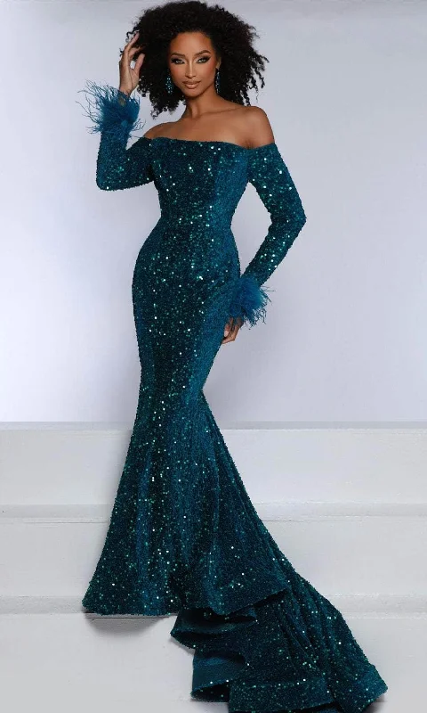 Slim Fit Johnathan Kayne DKM1 - Keyhole Back Evening Gown