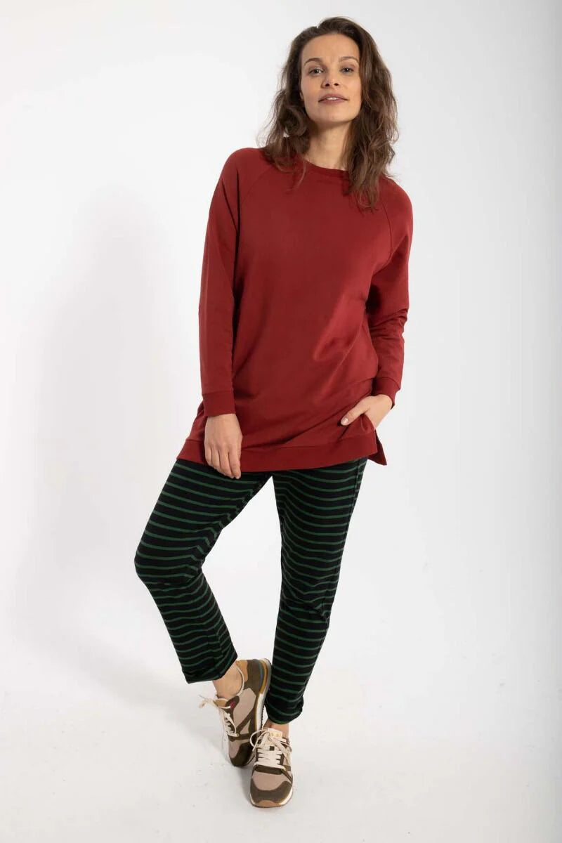Classic Series Dark red long sweatshirt uk 14