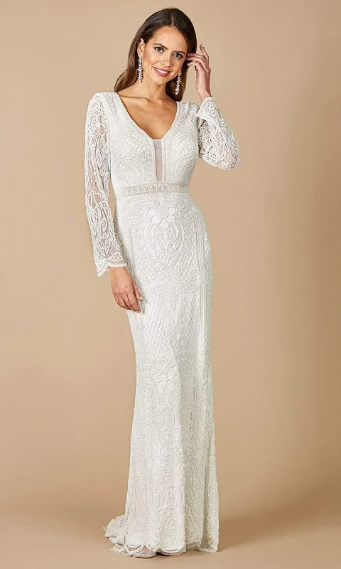 College Style Lara Dresses - 51090 Long Sleeve Textured Column Dress