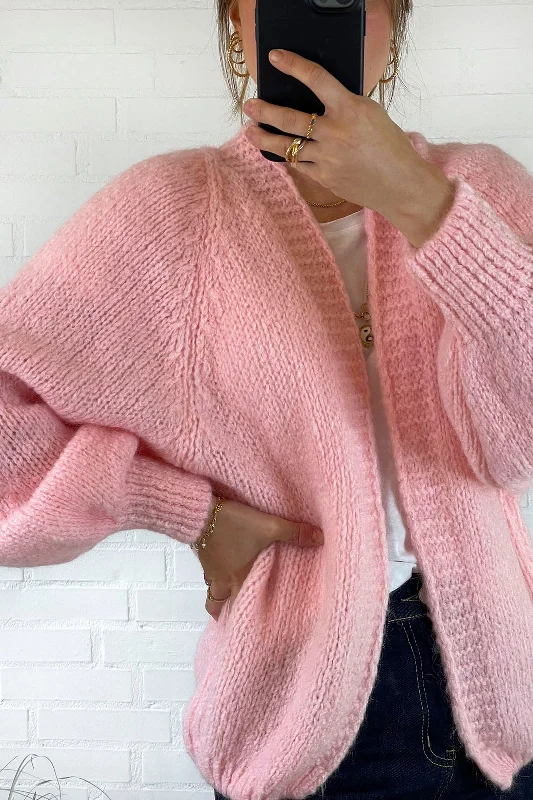 Fashionable And Fashionable Noella - Fora Knit Cardigan - Rose