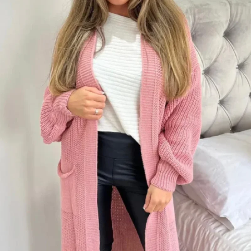 Layered Comfort MRK Luxe Khloe Balloon Sleeve Maxi Cardigan