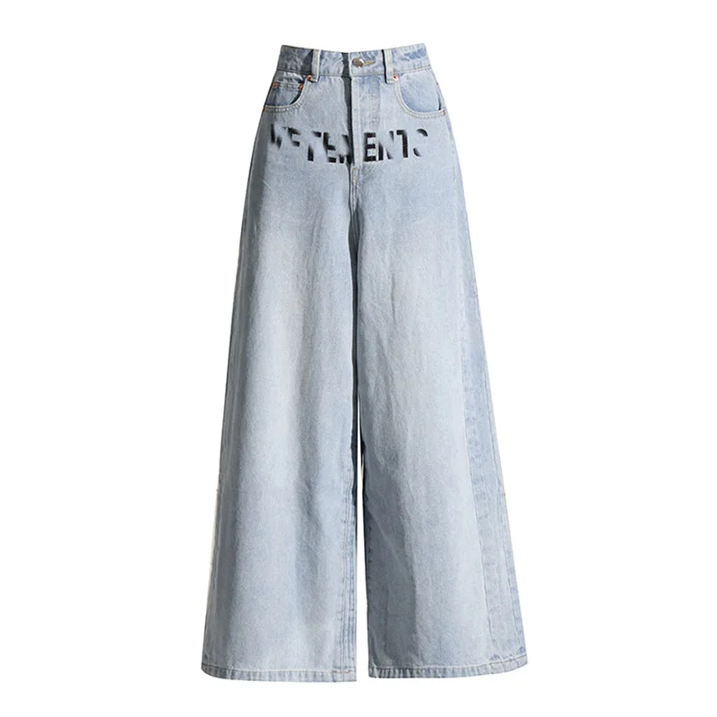 Classic Choice TWOTWINSTYLE High Waist Full Length Patchwork Button 2023 Denim Women Trousers Jeans Classic Choice TWOTWINSTYLE High Waist Full Length Patchwork Button 2023 Denim Women Trousers Jeans