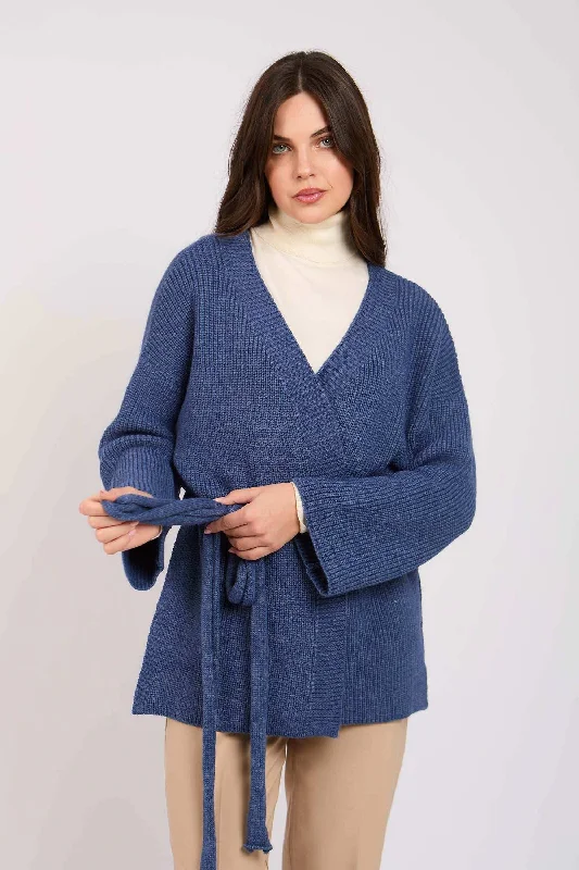 Chic Outfits Women Regular Fit Cardigan - Blue