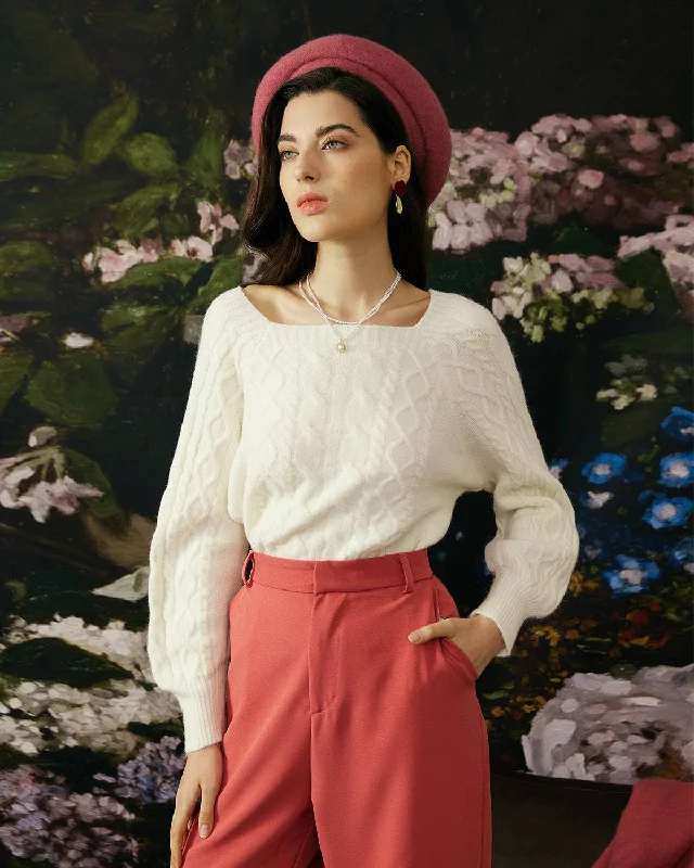 Classic The Romance Cable Knit Crew Sweater