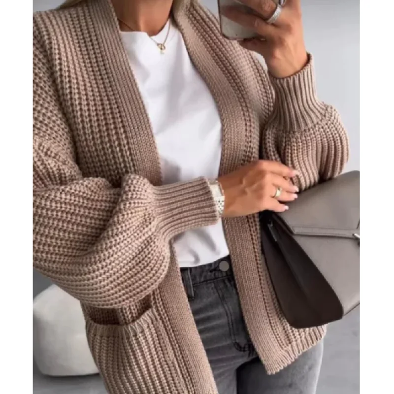 Light Comfort Stella Crop Balloon Sleeve Cardigan