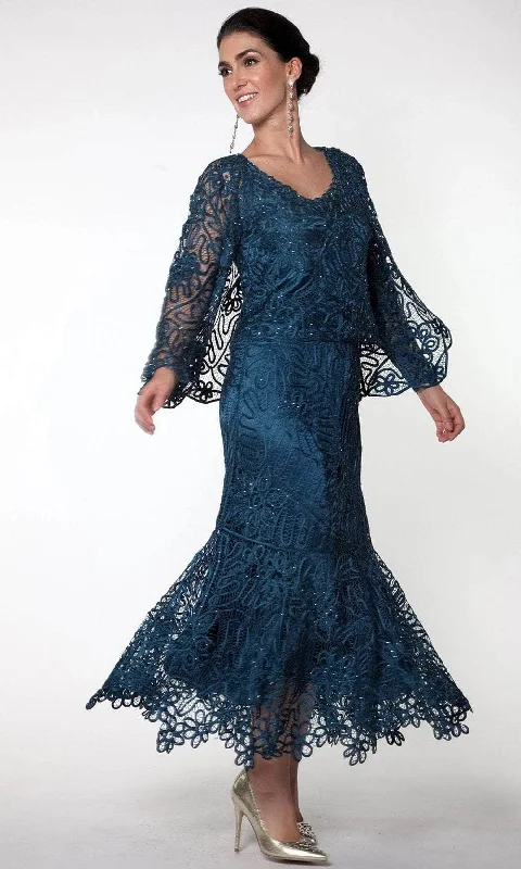 Party Wear Soulmates C9127 - Three Piece Mermaid Skirt Evening Gown
