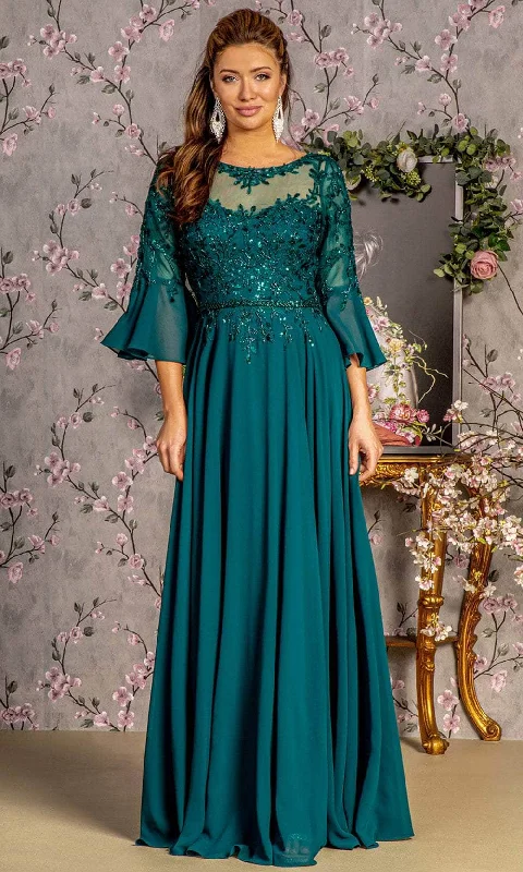 Simple Style GLS by Gloria GL3434 - Back Keyhole A-Line Formal Dress