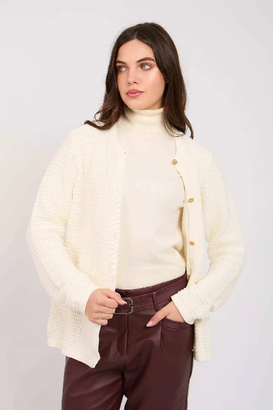 Trendy Casuals Women Regular Fit Cardigan - Sugar Off White