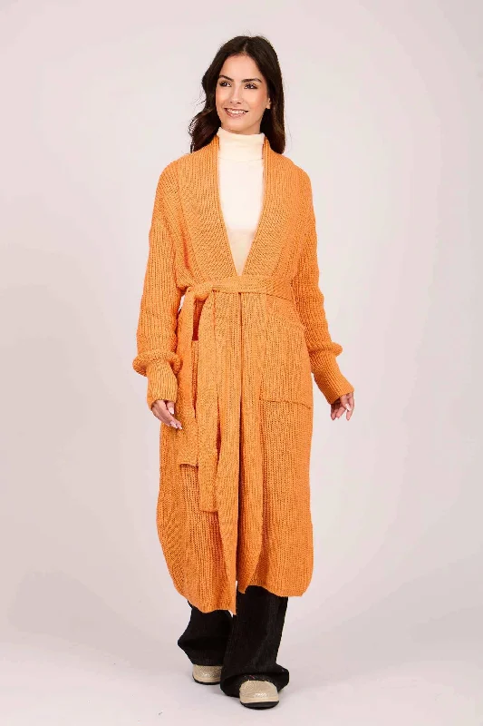 Basic Comfort Women Regular Fit Cardigan - Orange