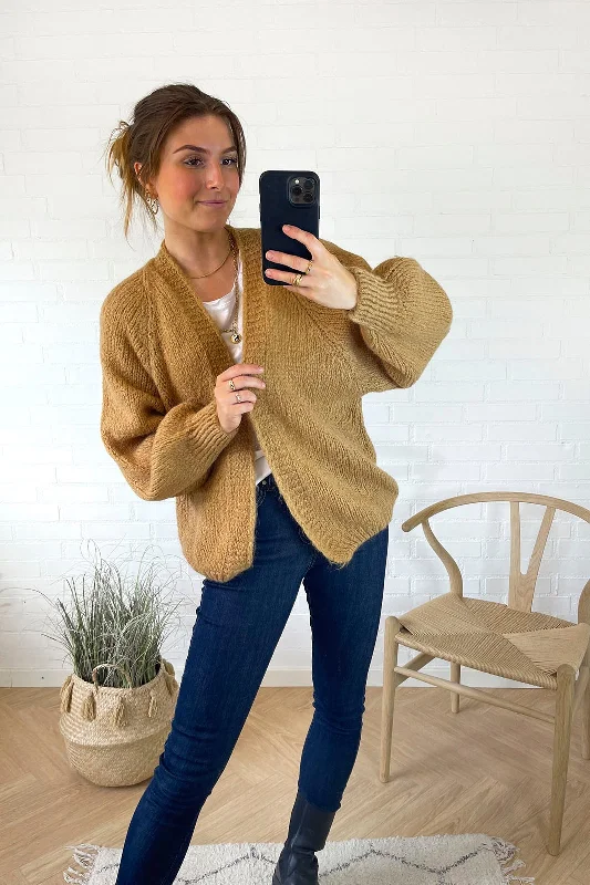 Exquisite Tailoring Noella - Fora Knit Cardigan - Camel